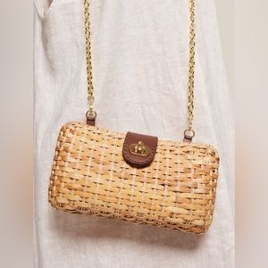 Kayu Crete small straw crossbody